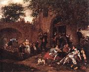 Jan Steen Leaving the Tavern oil painting reproduction